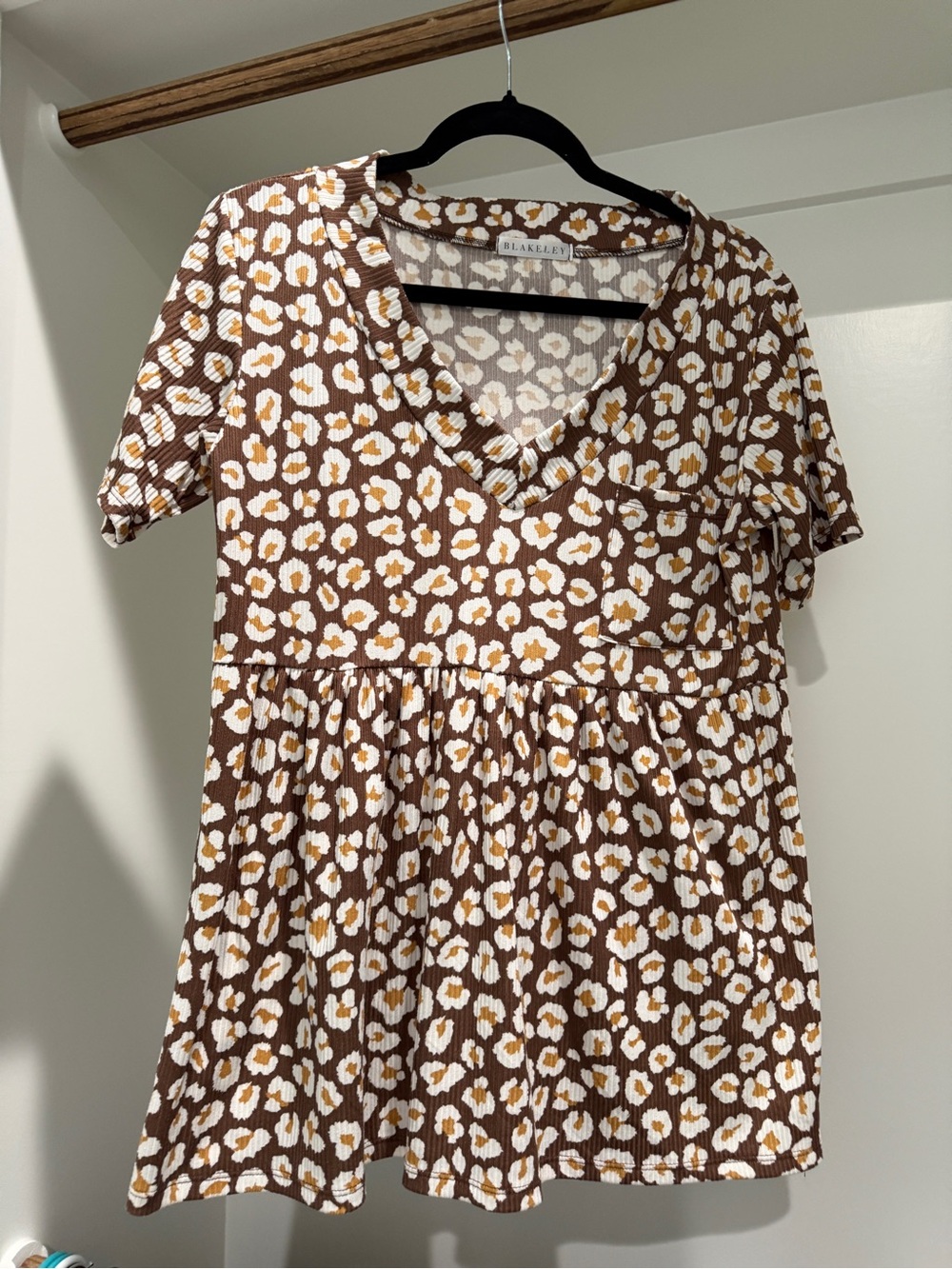 Blakely Brown Floral Babydoll Top